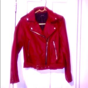 Zara vegan leather jacket